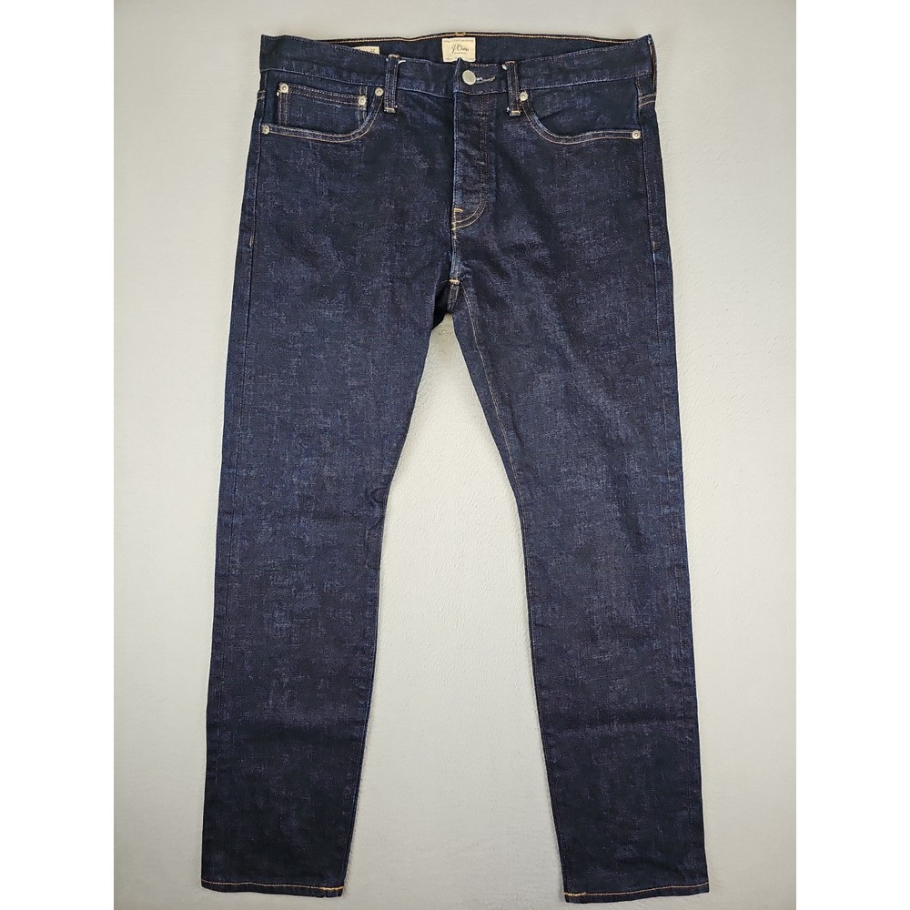 J.Crew 484 Stretch Slim-fit Selvedge Denim Jeans Men's 35x31 Dark Indigo